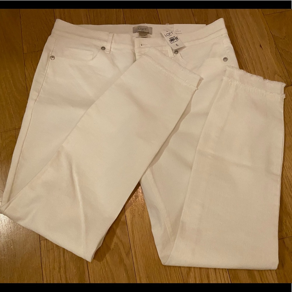 Loft Modern skinny white jeans- Women sz 6 NWT